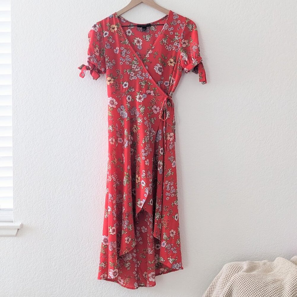 floral wrap dress